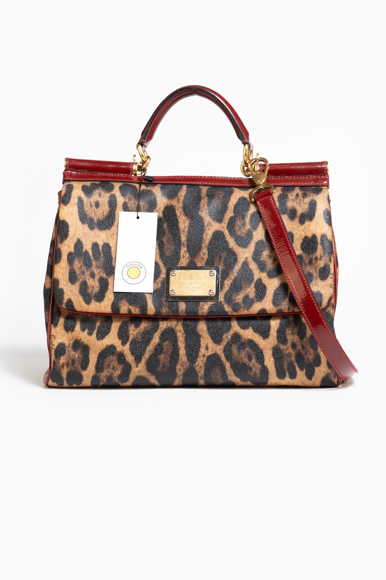 Dolce & Gabbana Leopard Miss Sicily Satchel Bag