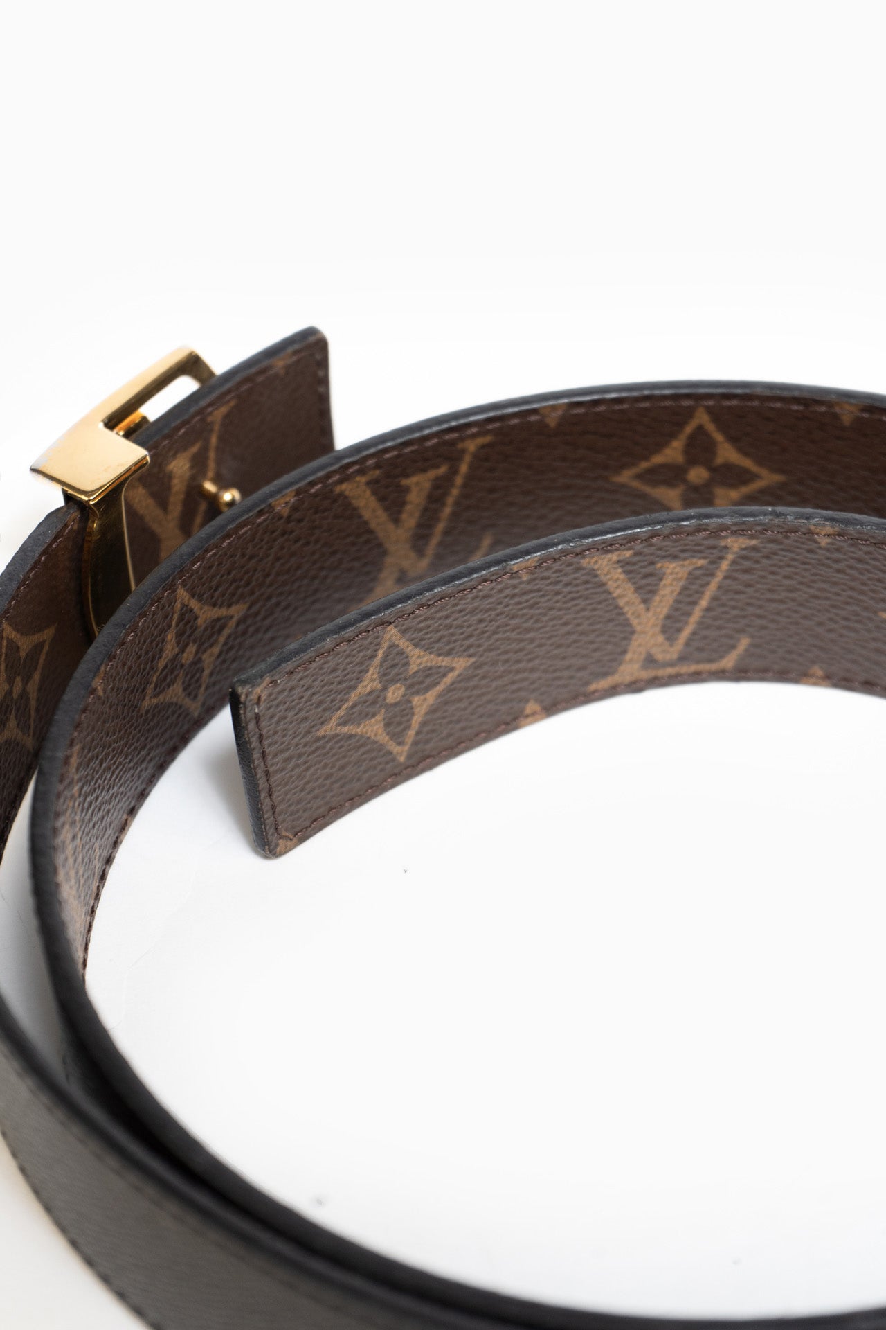 Louis Vuitton Reversible Monogram and Black Belt