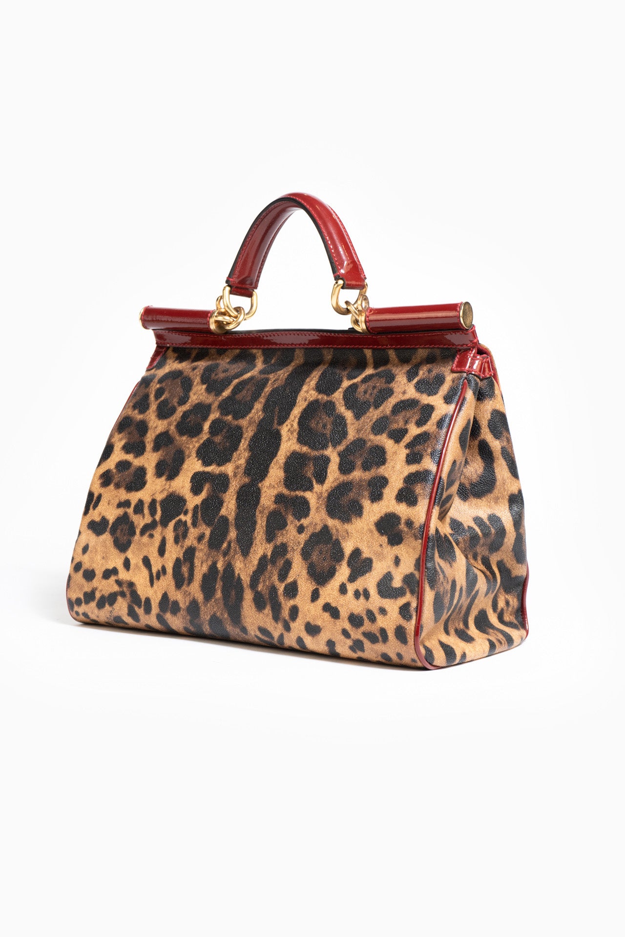 Dolce & Gabbana Leopard Miss Sicily Satchel Bag