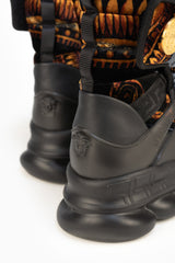 Versace Velvet and Leather Boots- Size 42