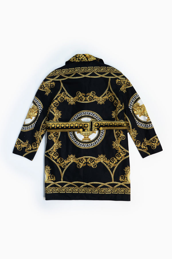 Versace Reversible Baroque-Print Belted Kimono