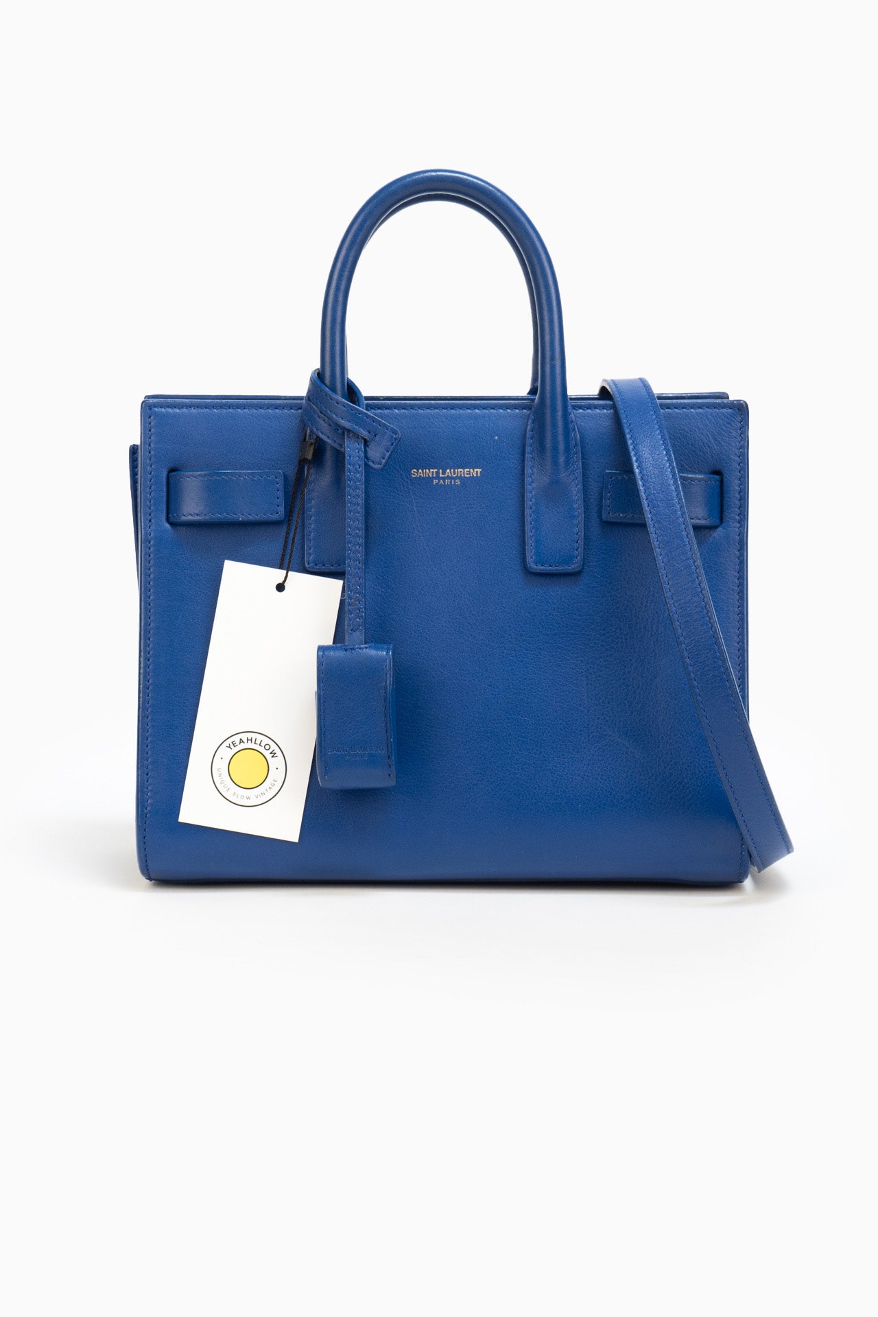 Saint Laurent Sac Du Jour Nano Royal Leather In Blue