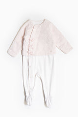 Baby Dior Babygrow Pink With Bow