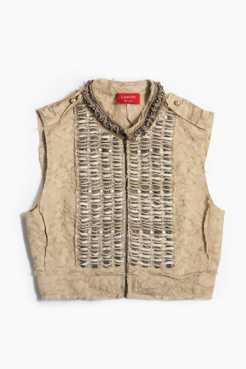 Lanvin Embroidered Vest 2012 In Beige