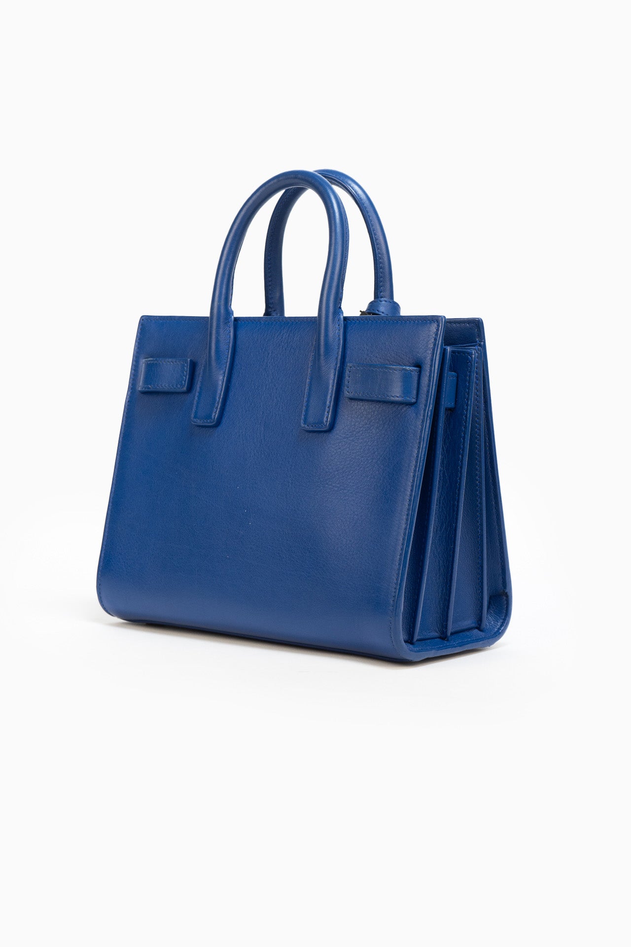 Saint Laurent Sac Du Jour Nano Royal Leather In Blue