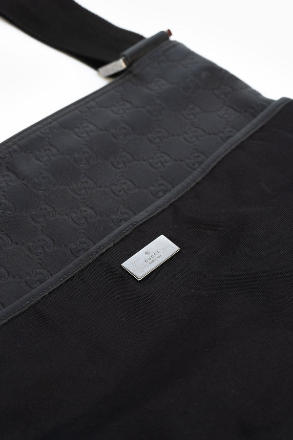 Gucci Monogram Crossbody Bag In Black