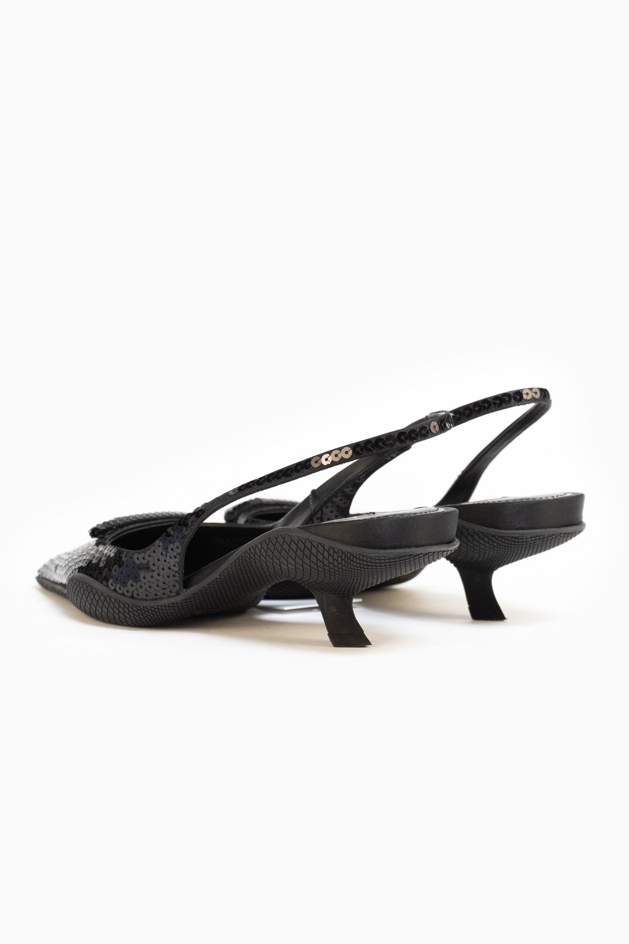 Prada Triangle Patch Slingback Glitter Pumps - Taille 40