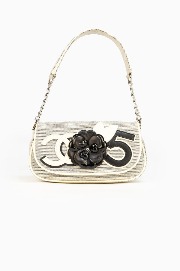 Chanel Camellia No. 5 Canvas Flap Bag