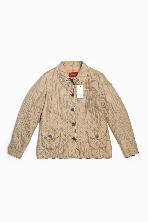 Burberry Beige Diamond Quilted Jacket