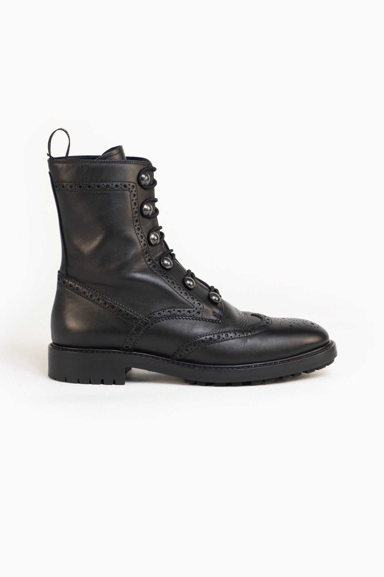 Christian Dior Diorunit Combat Boots In Black - Size 38