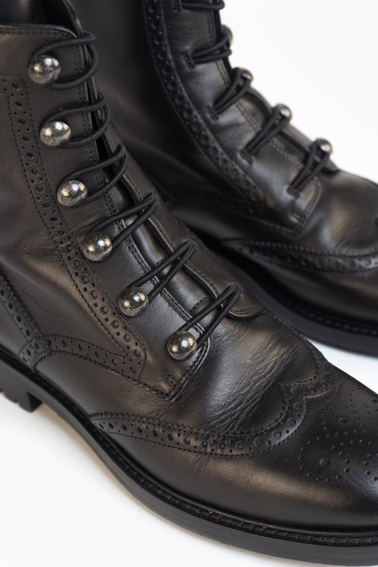 Christian Dior Diorunit Combat Boots In Black - Size 38