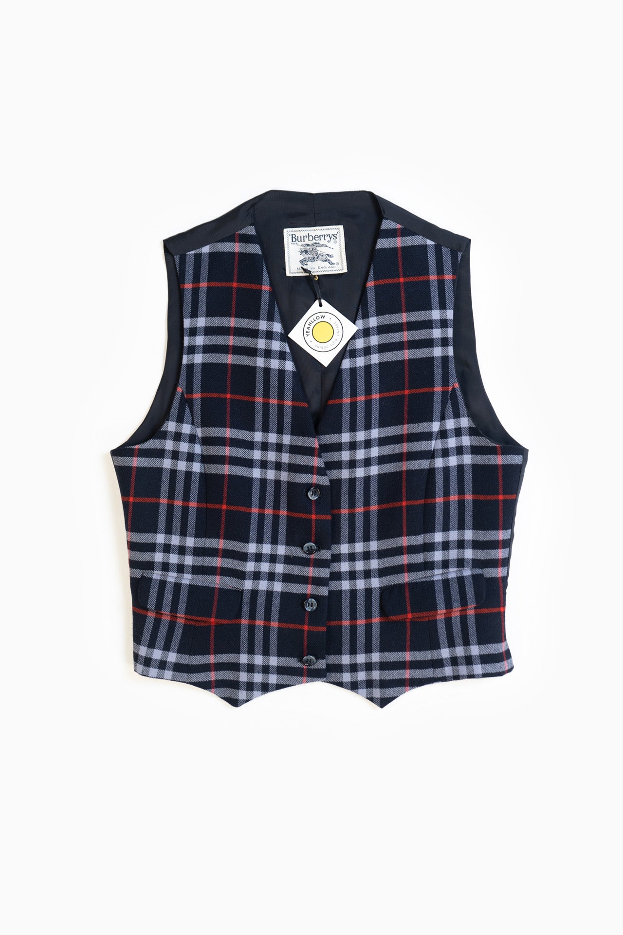 Burberry Vintage Navy Wool Vest