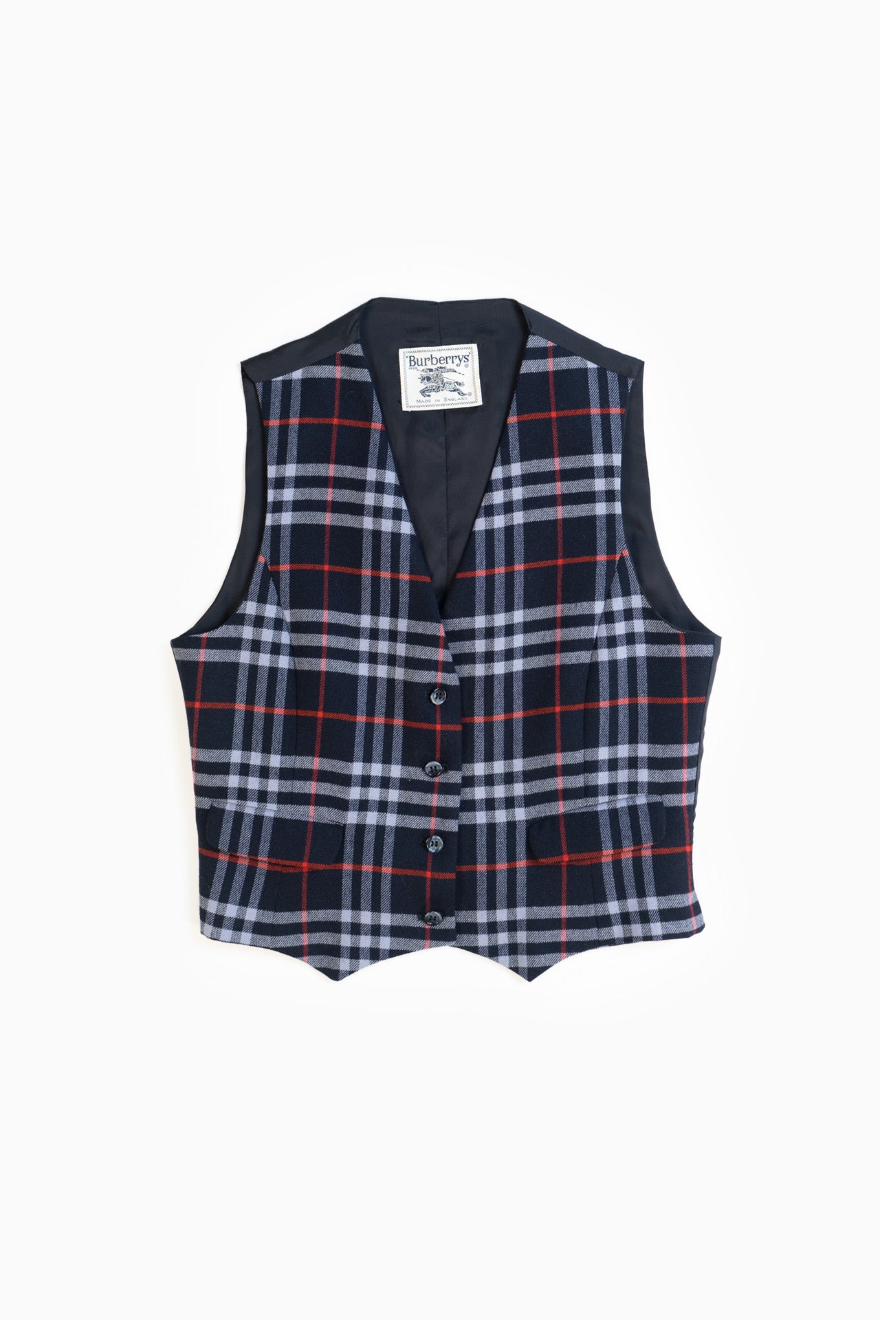 Burberry Vintage Navy Wool Vest