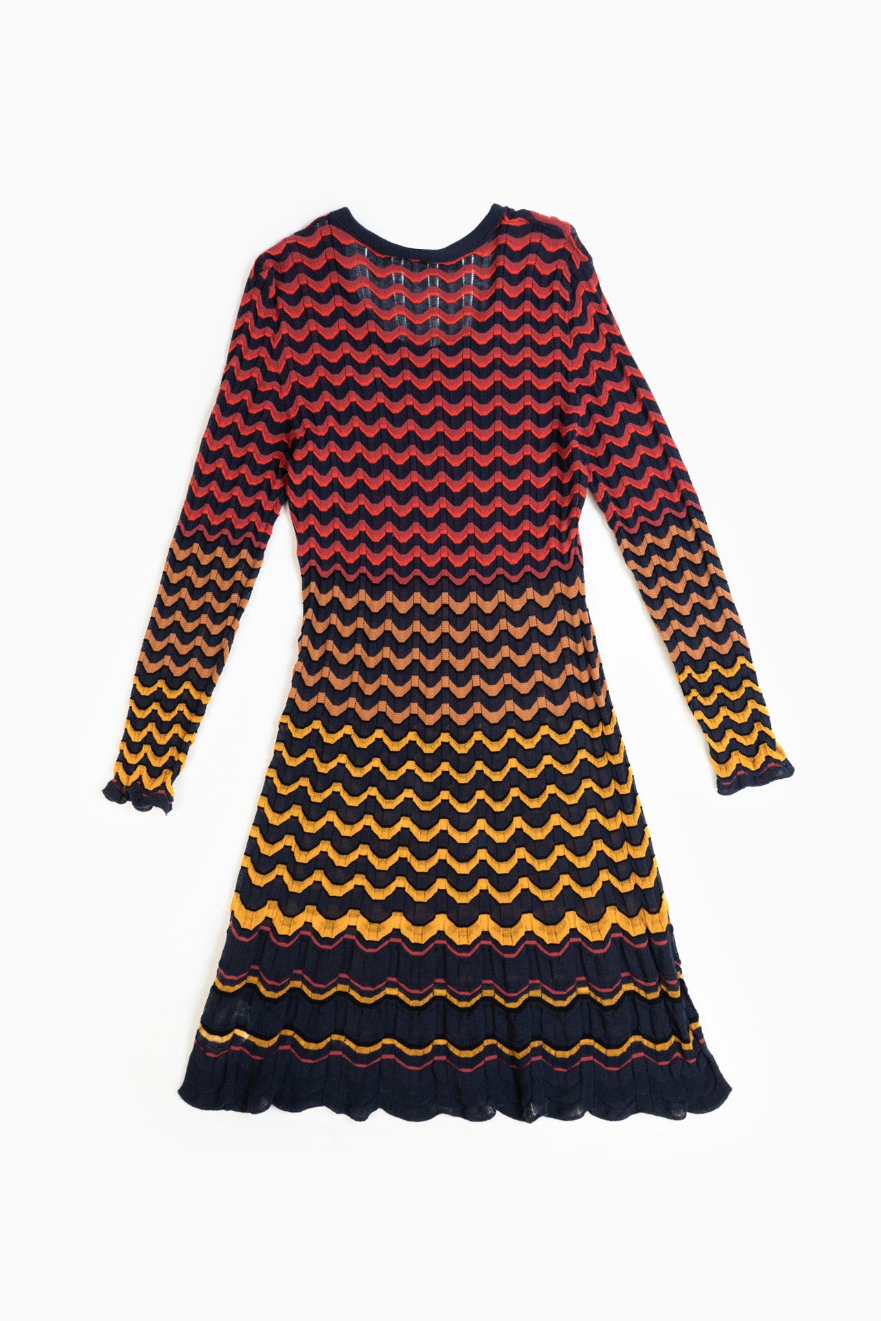 Vestido de malha de algodão Missoni Zig-zag 