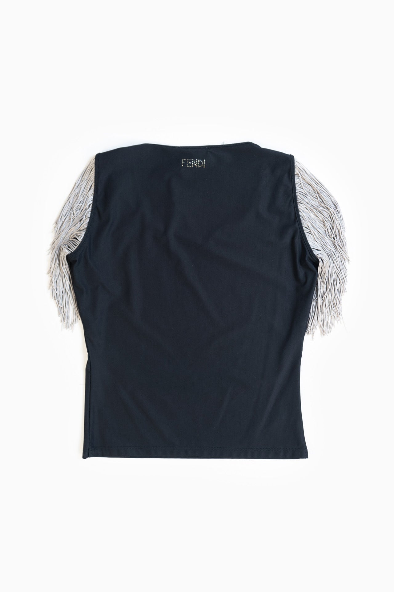 Top Fendi Preto com Franjas 