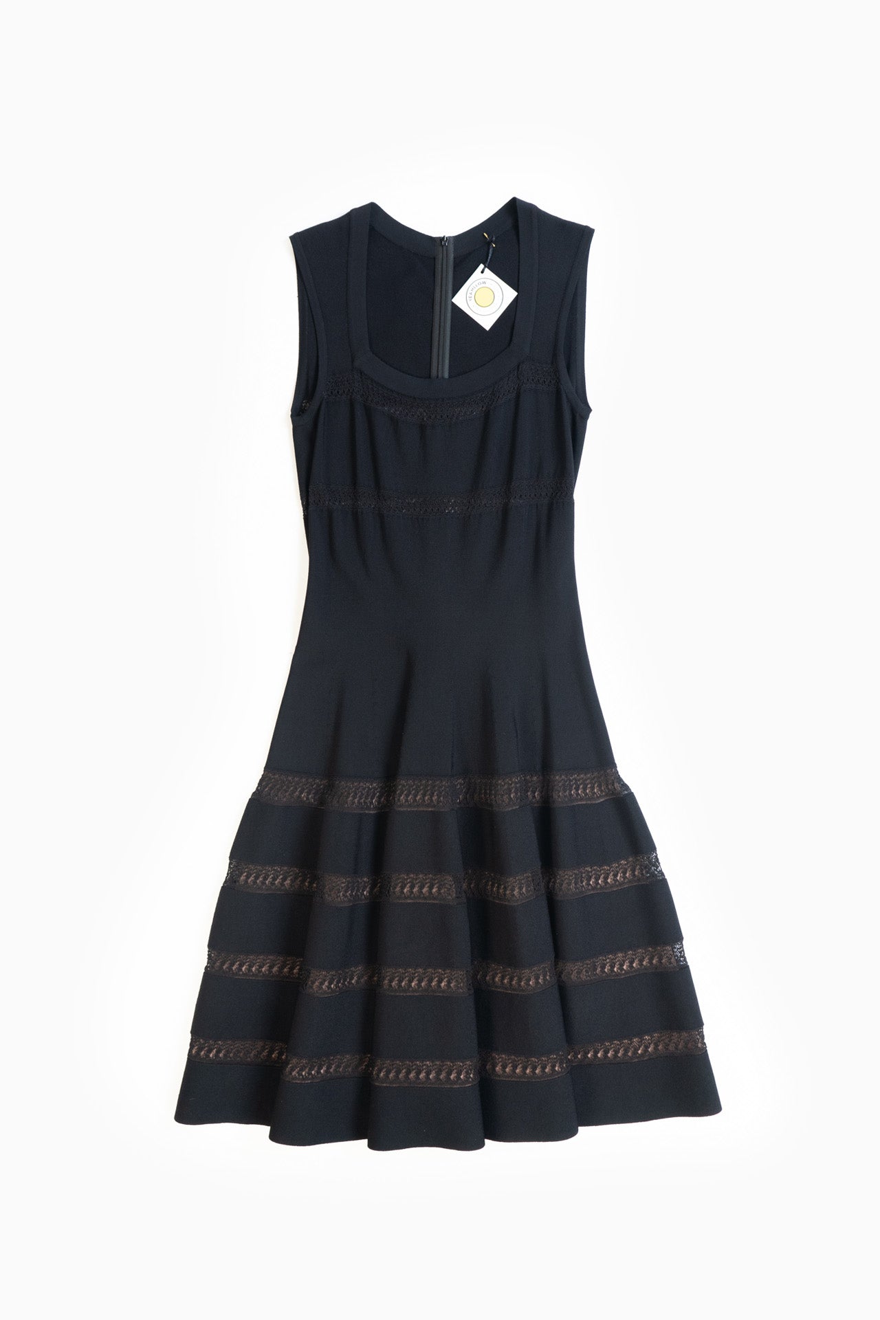 Alaia Paris Robe Noire Avec Dentelle 