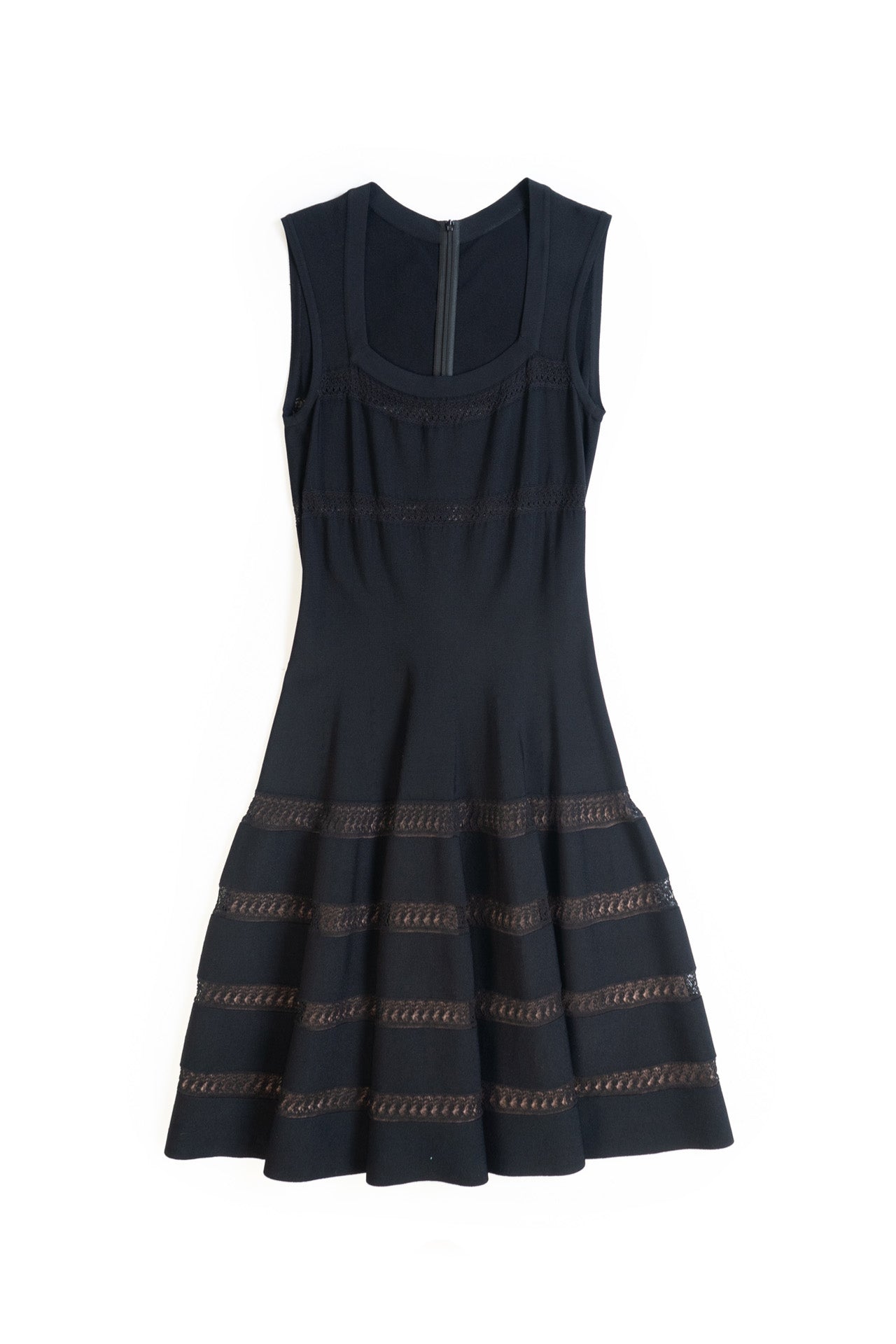 Alaia Paris Robe Noire Avec Dentelle 