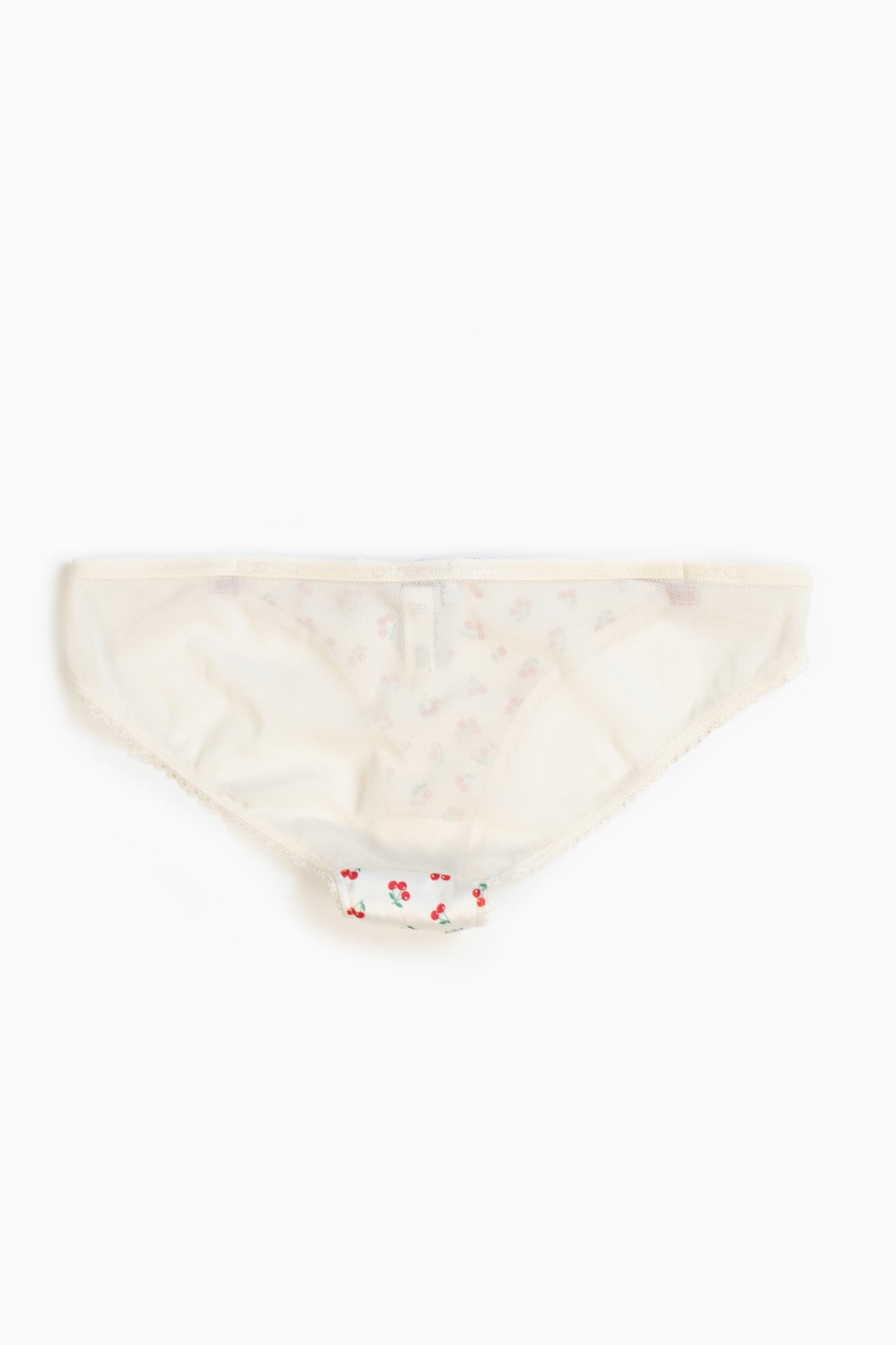 Dolce&Gabbana Cherry Mesh White Panties - M