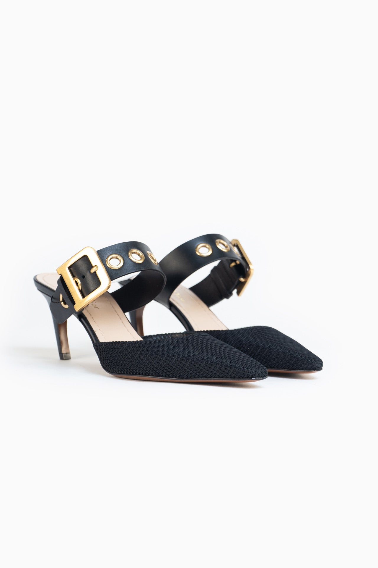 Christian Dior D-Dior Mules In Black - Size 38