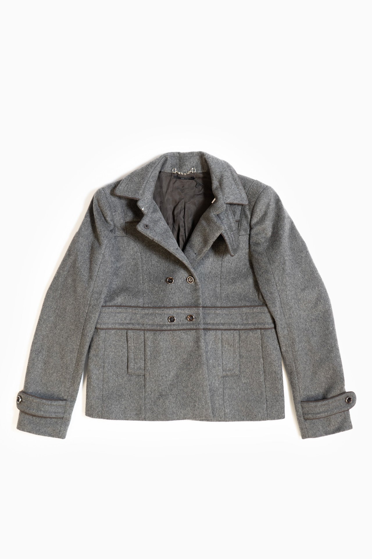 Gucci Wool Coat In Grey