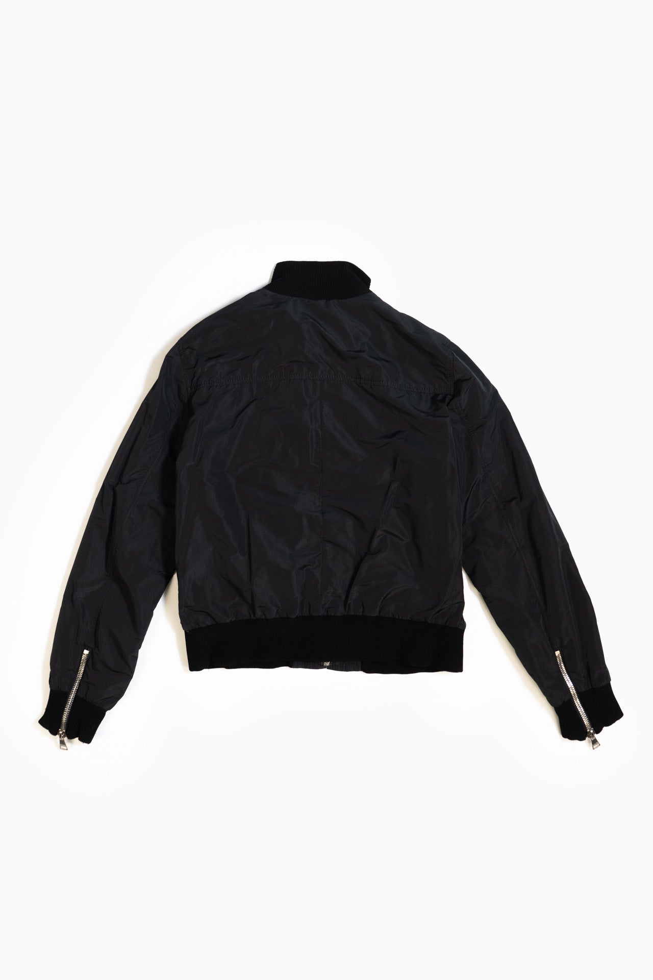 Dolce & Gabbana Nylon Bomber Jacket In Black