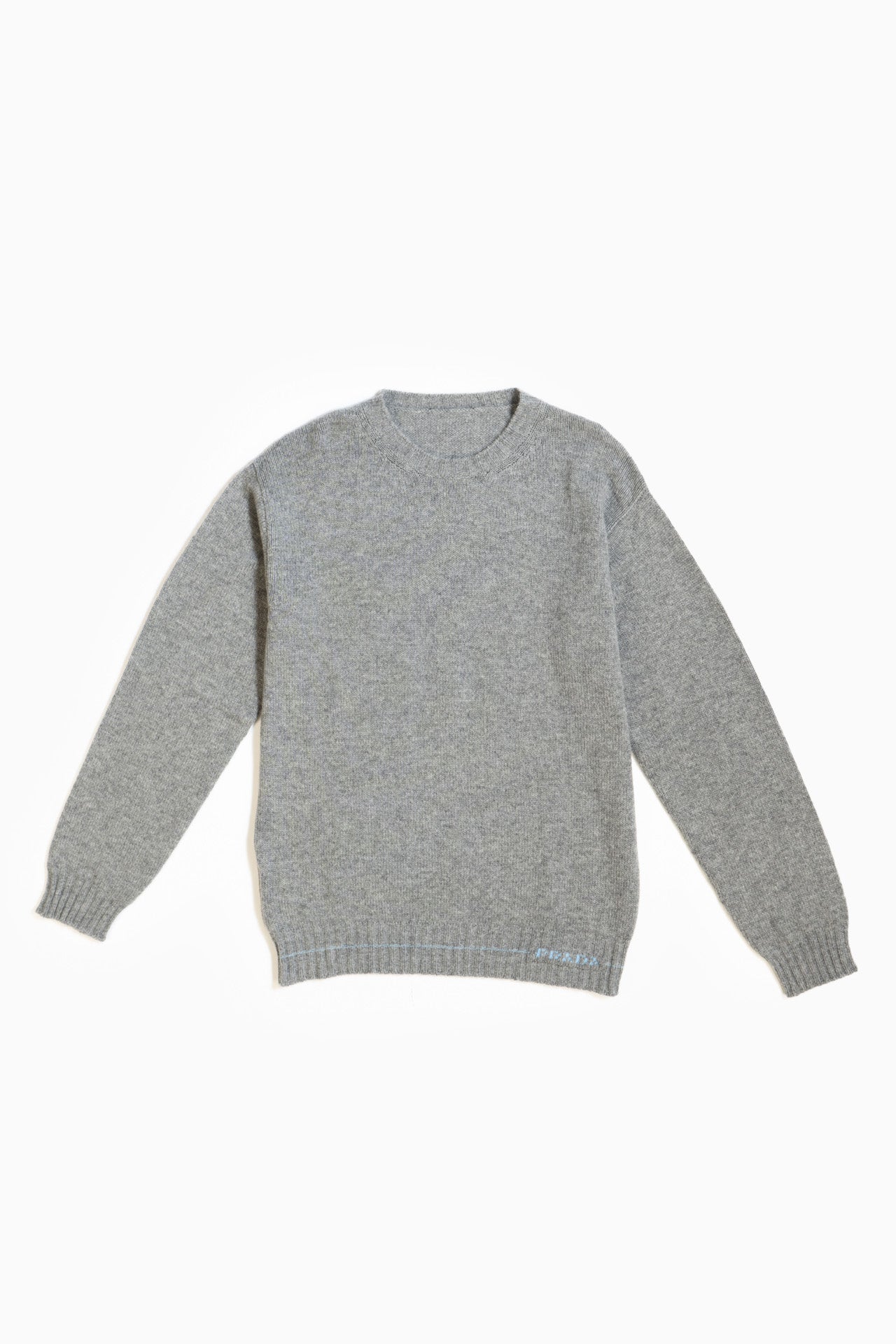 Prada Cashmere Knit Sweater In Grey