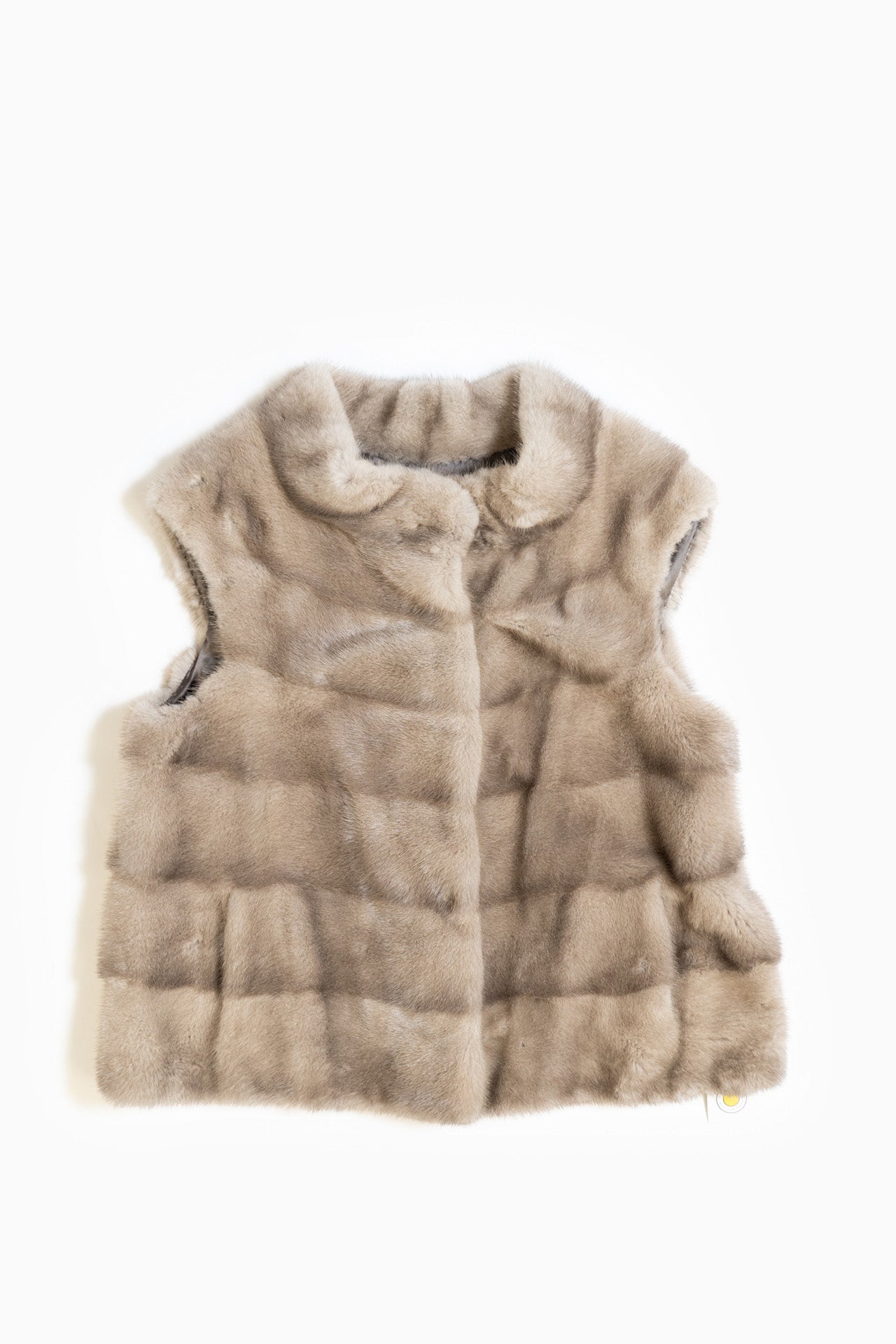 Vintage Mink Fur Vest In Beige