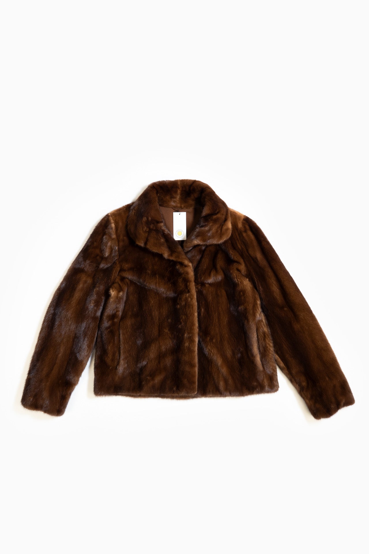 Vintage Mink Fur Coat In Brown