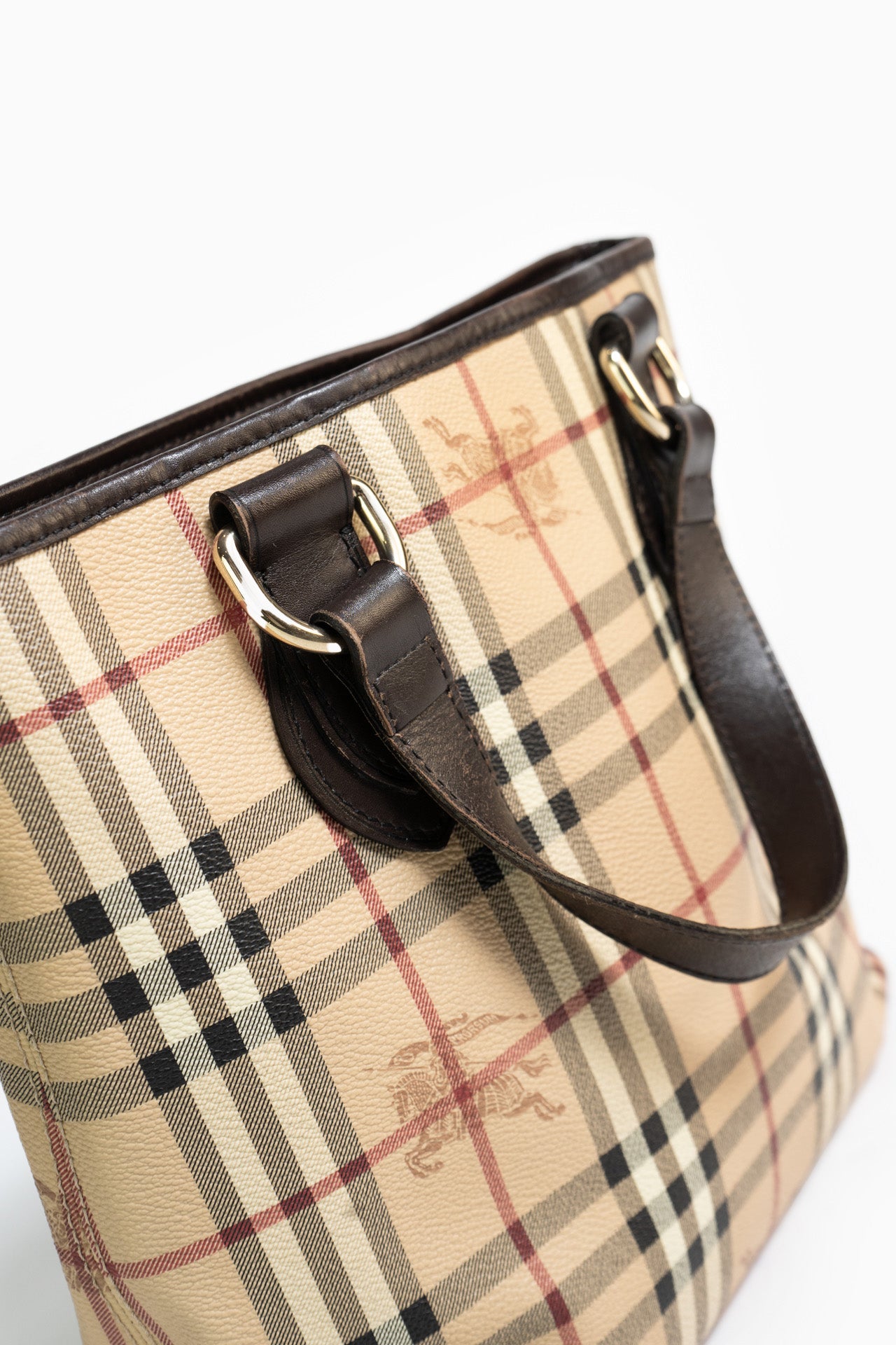 Burberry Haymarket Check Tote Handbag