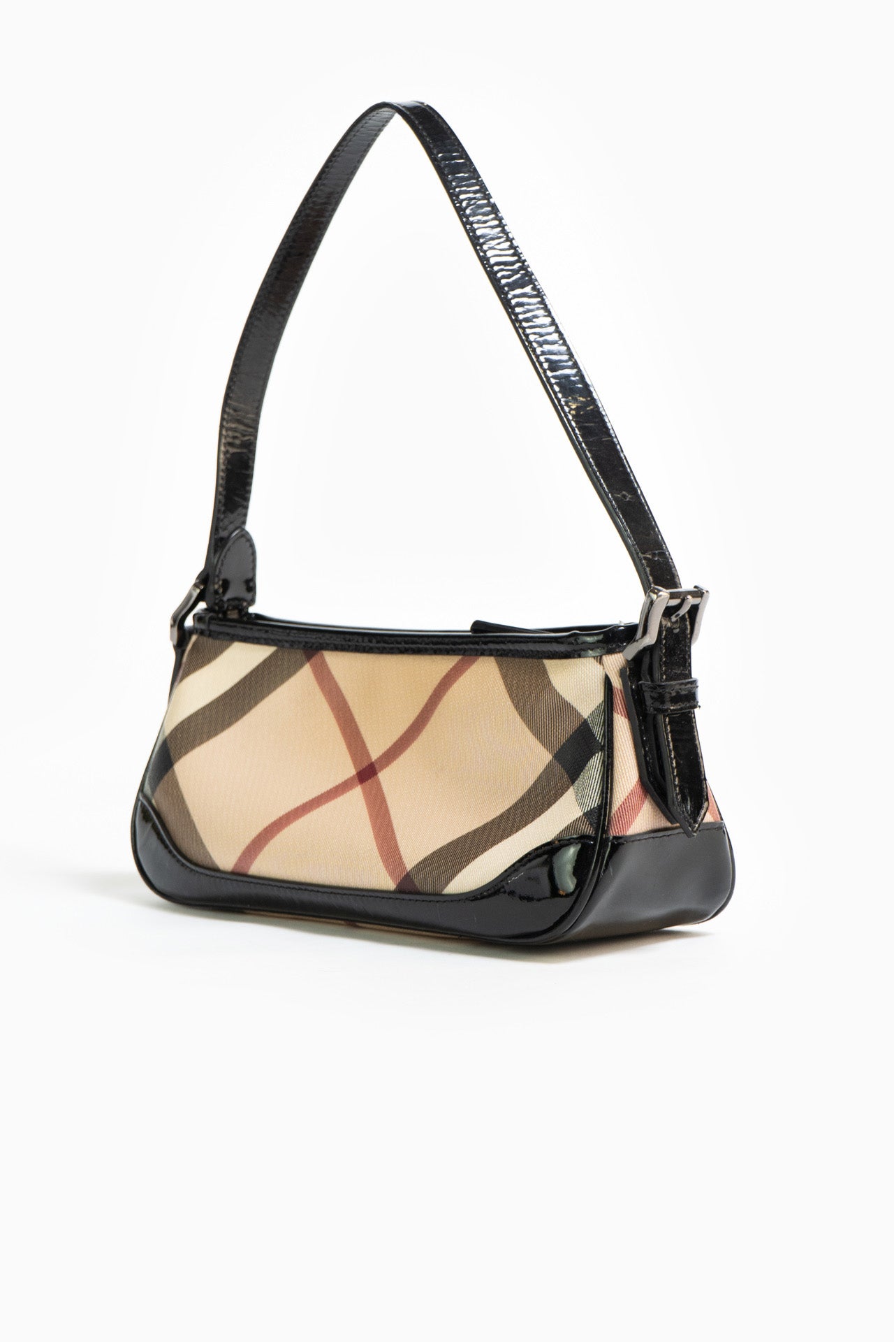 Burberry Nova Check Baguette Shoulder Bag