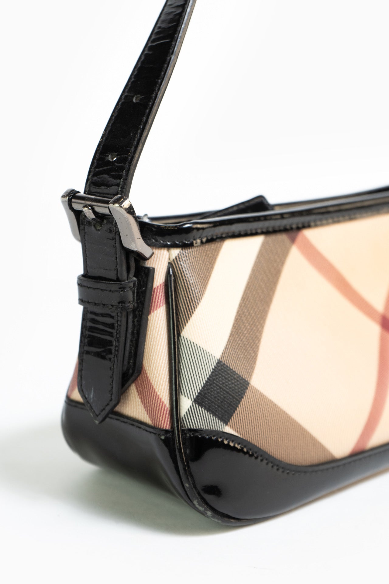 Burberry Nova Check Baguette Shoulder Bag