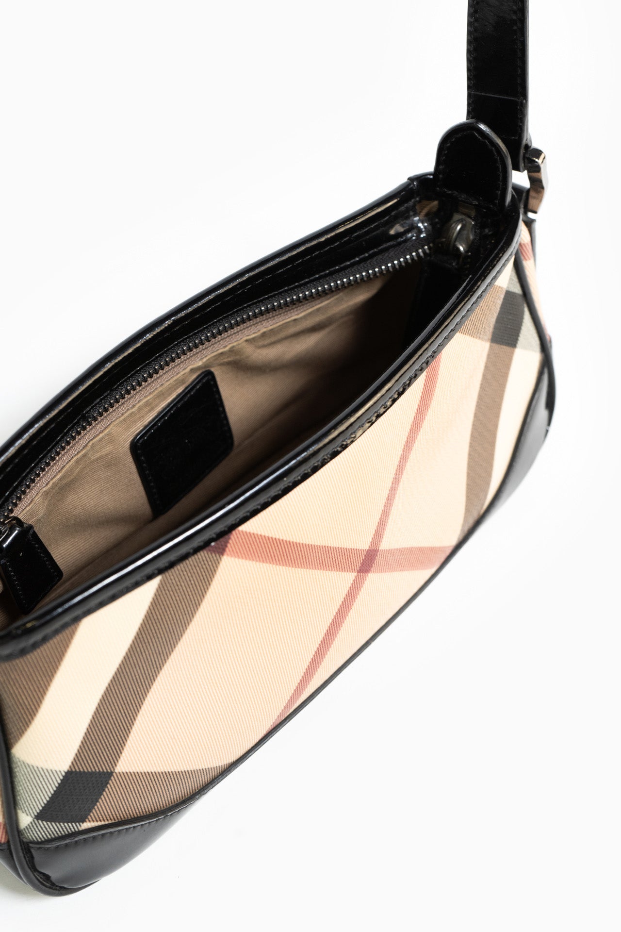 Burberry Nova Check Baguette Shoulder Bag