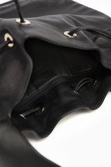 Bolsa de ombro preta com cordão Gucci