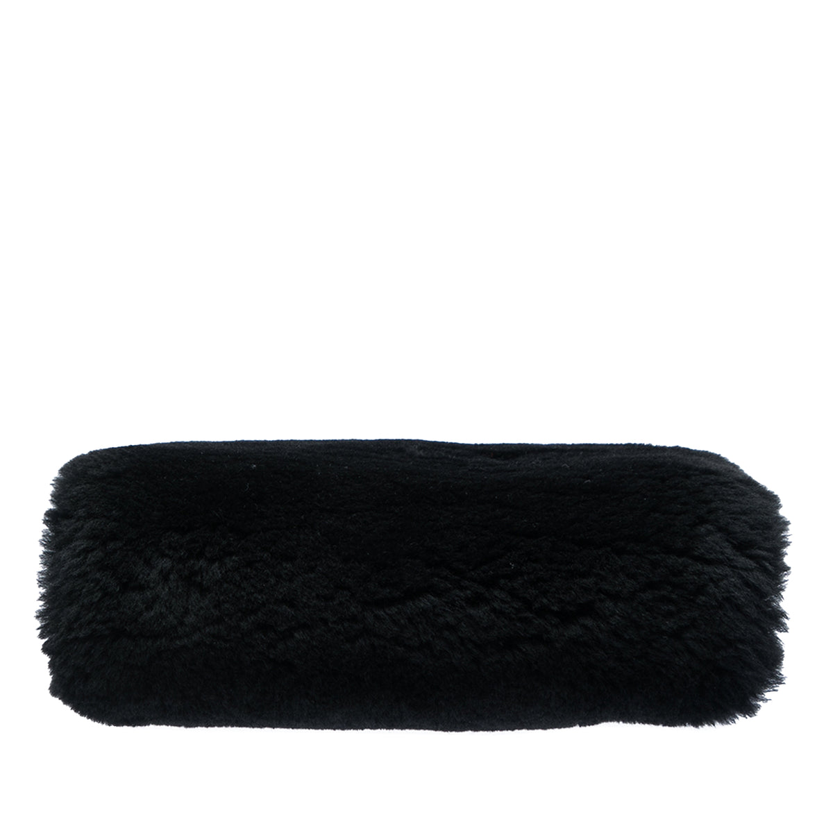 Chanel CC Shearling Muff Shoulder Bag Black