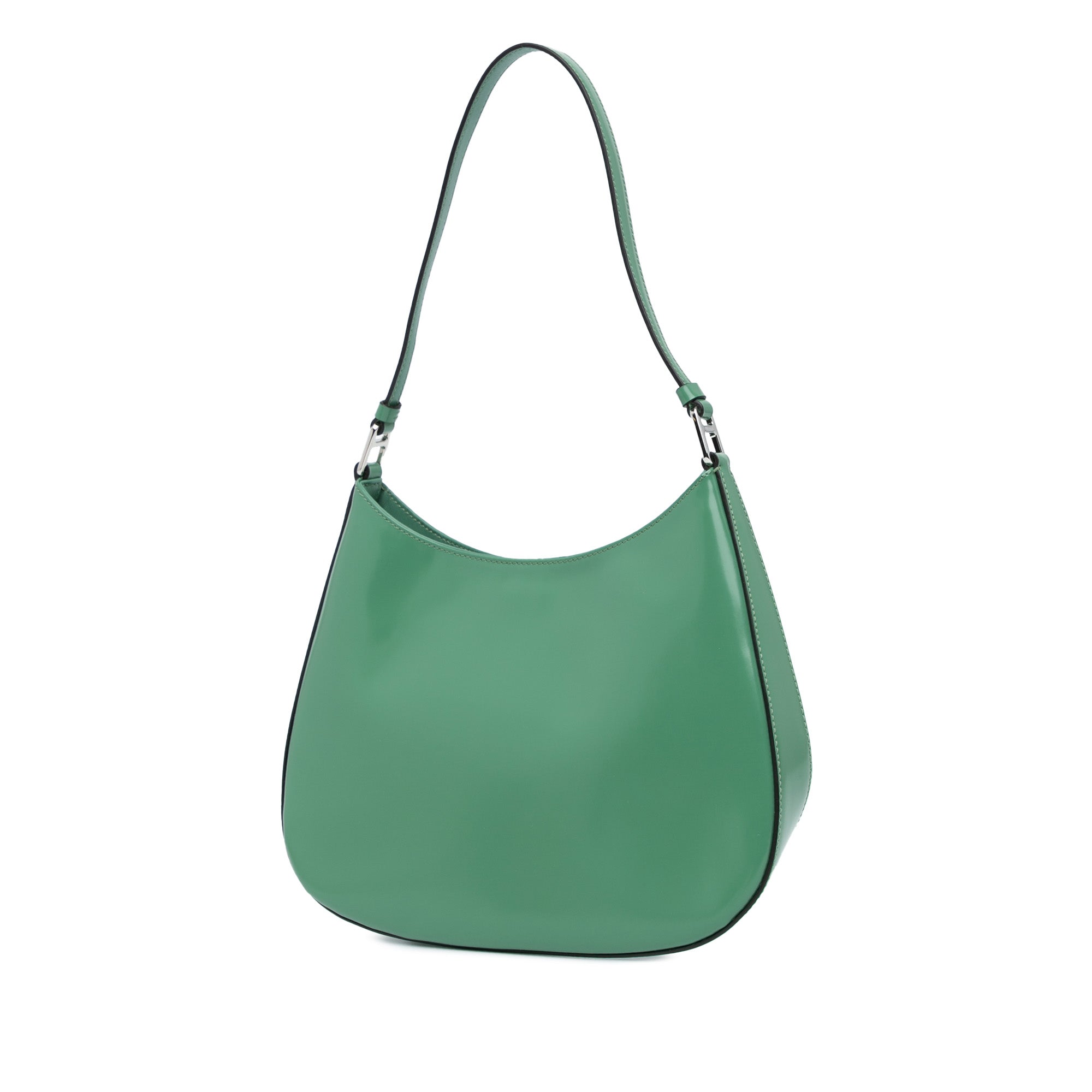 Prada Spazzolato Cleo Shoulder Bag In Green