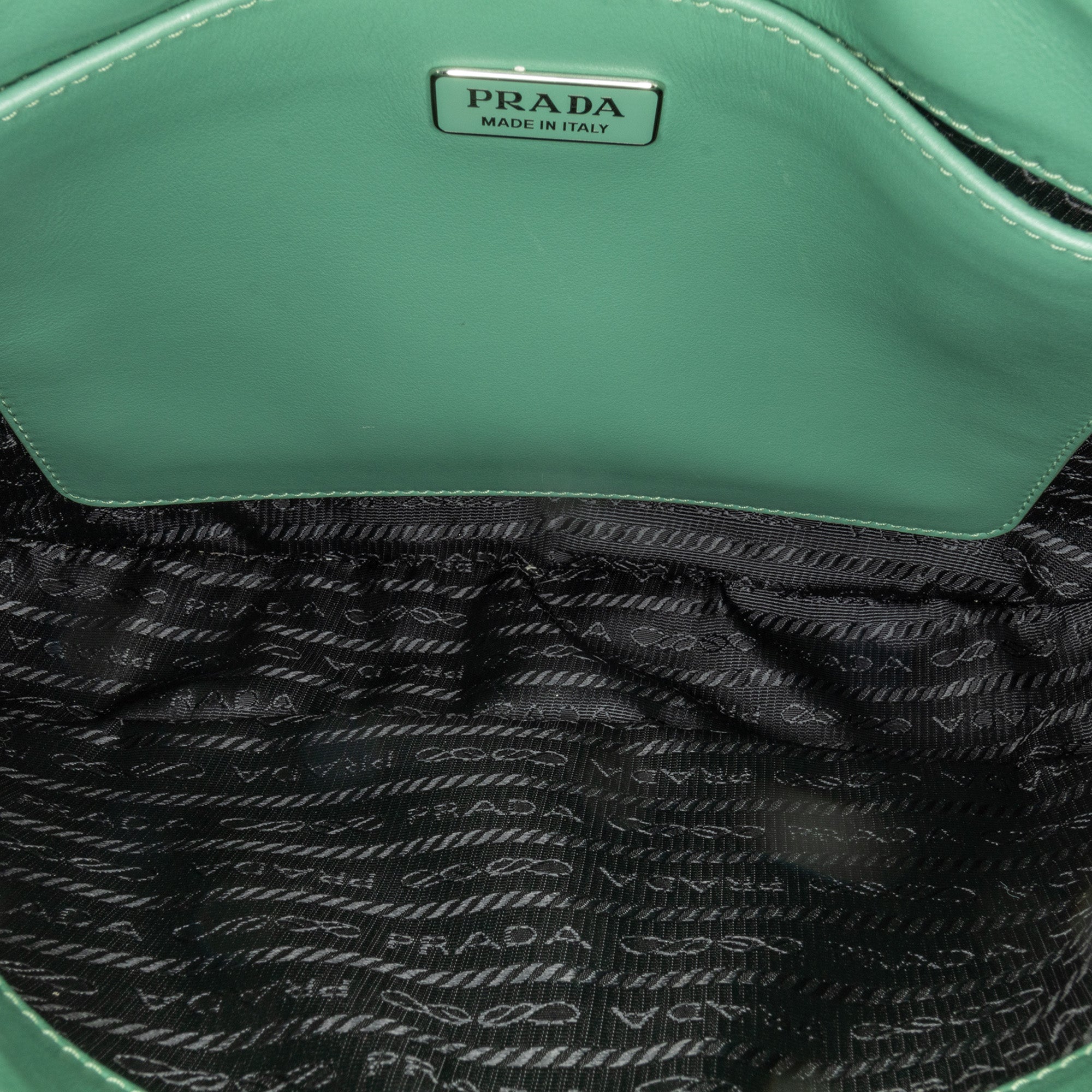 Prada Spazzolato Cleo Shoulder Bag In Green