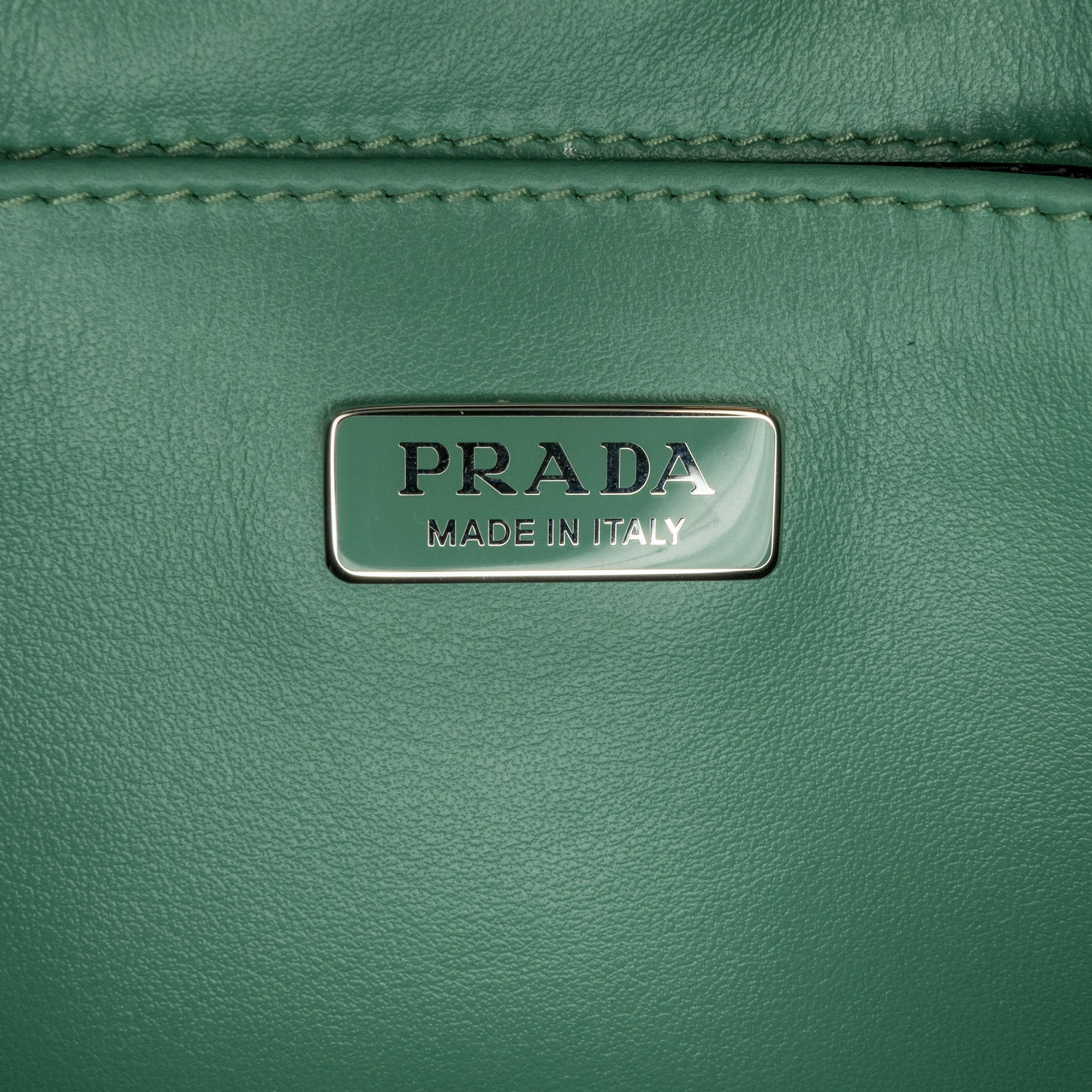 Prada Spazzolato Cleo Shoulder Bag In Green