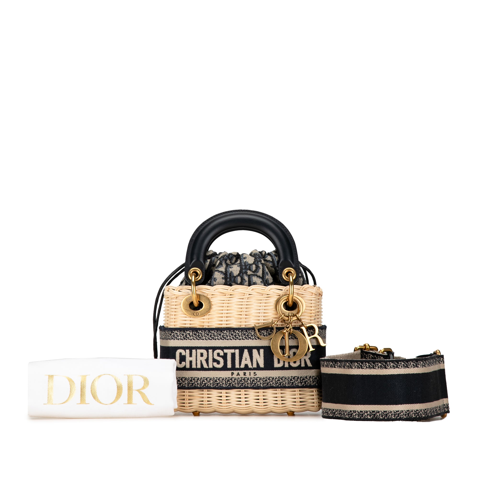 Christian Dior Mini Oblique Wicker Lady Dior