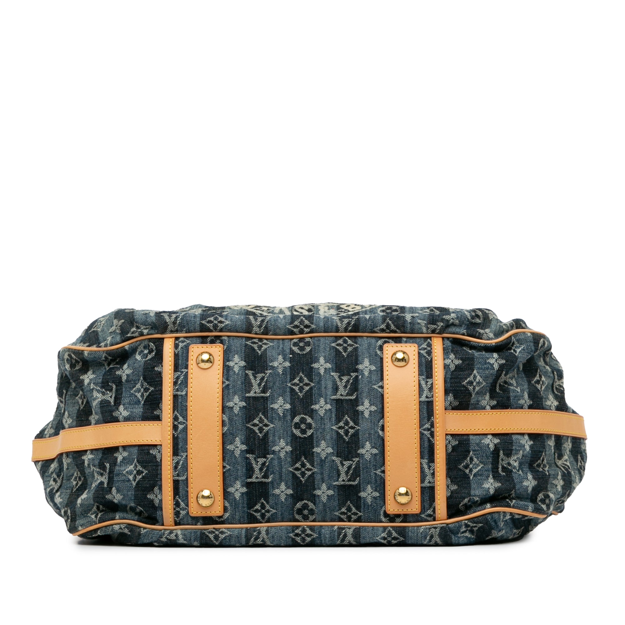 LV Monogram Denim Porte Epaule Raye Cabas GM