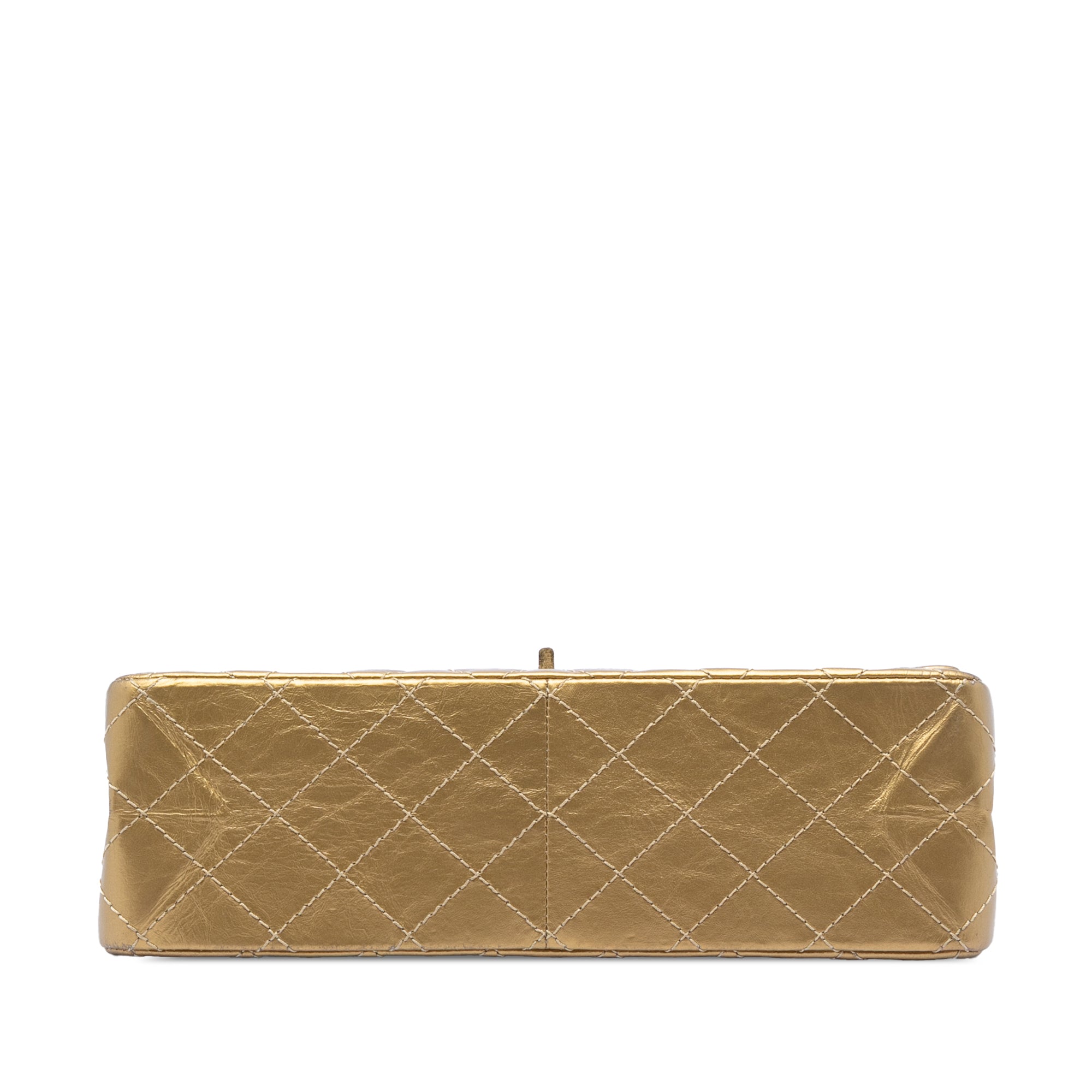 Chanel Quilted Metallic Aged Calfskin Reissue 2.55 Double Flap 226 Gold