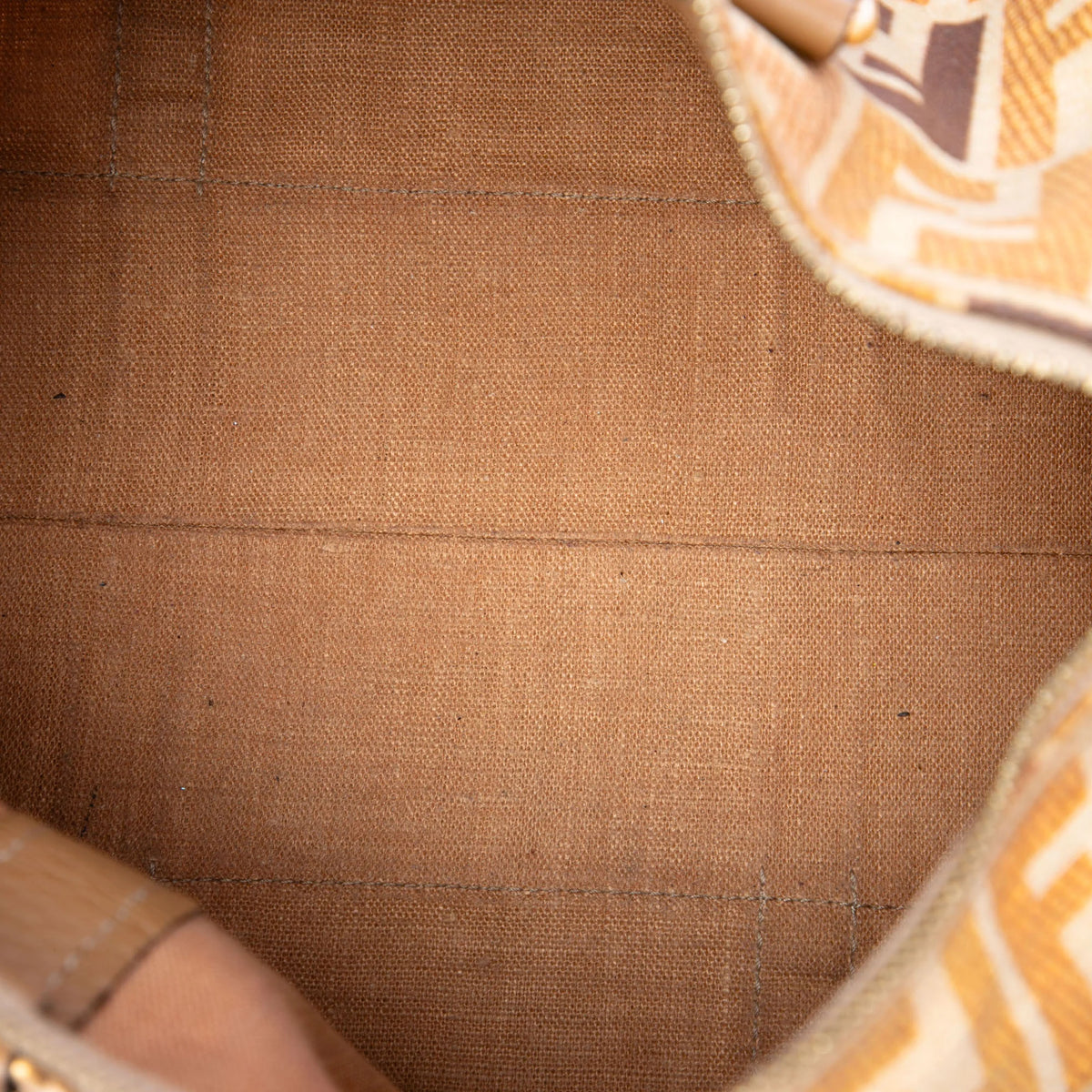 Fendi  canvas selleria satcher bag with strap