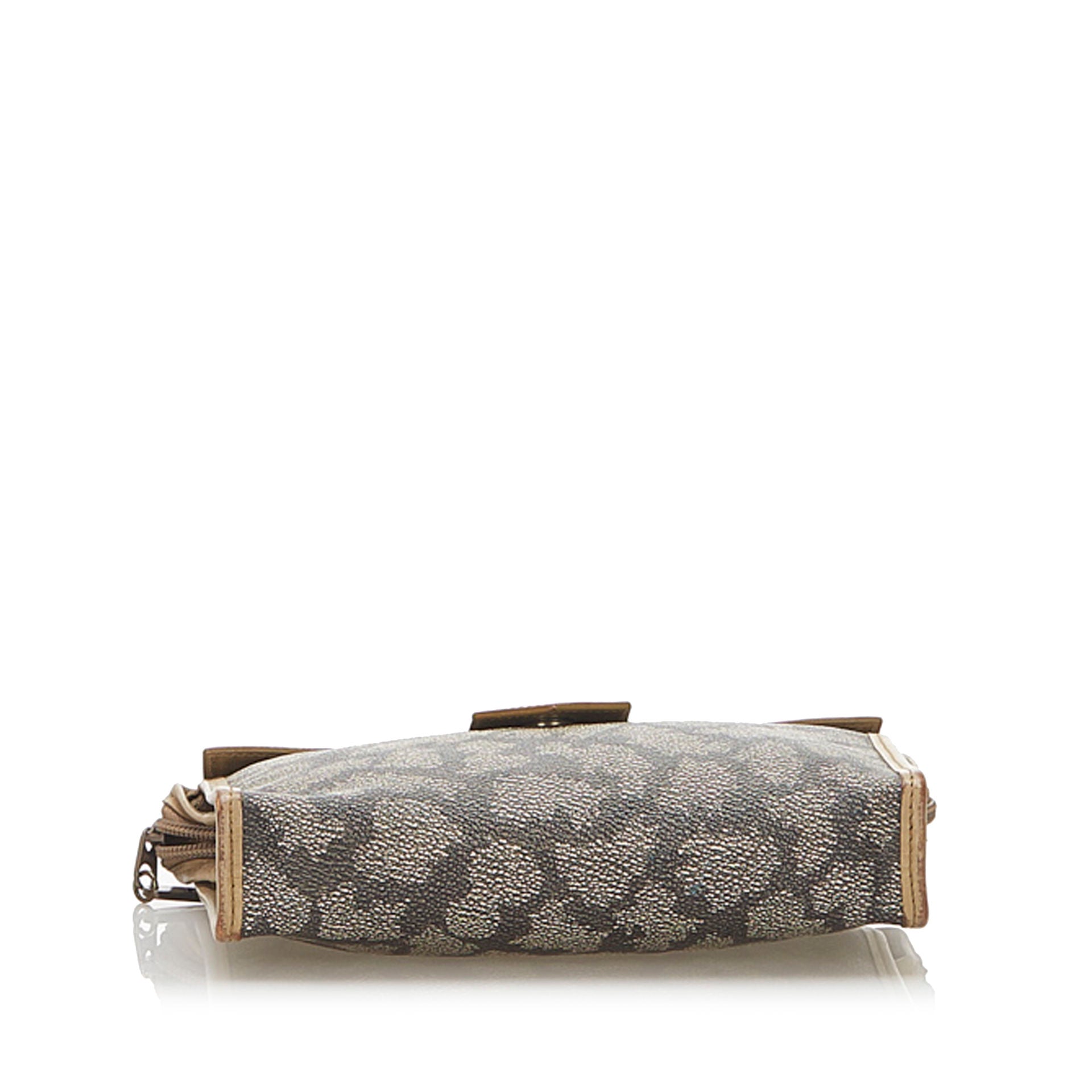 Yves Saint Laurent YSL Gray Printed Leather Clutch Bag With certificate of authenticity by Real Authentication