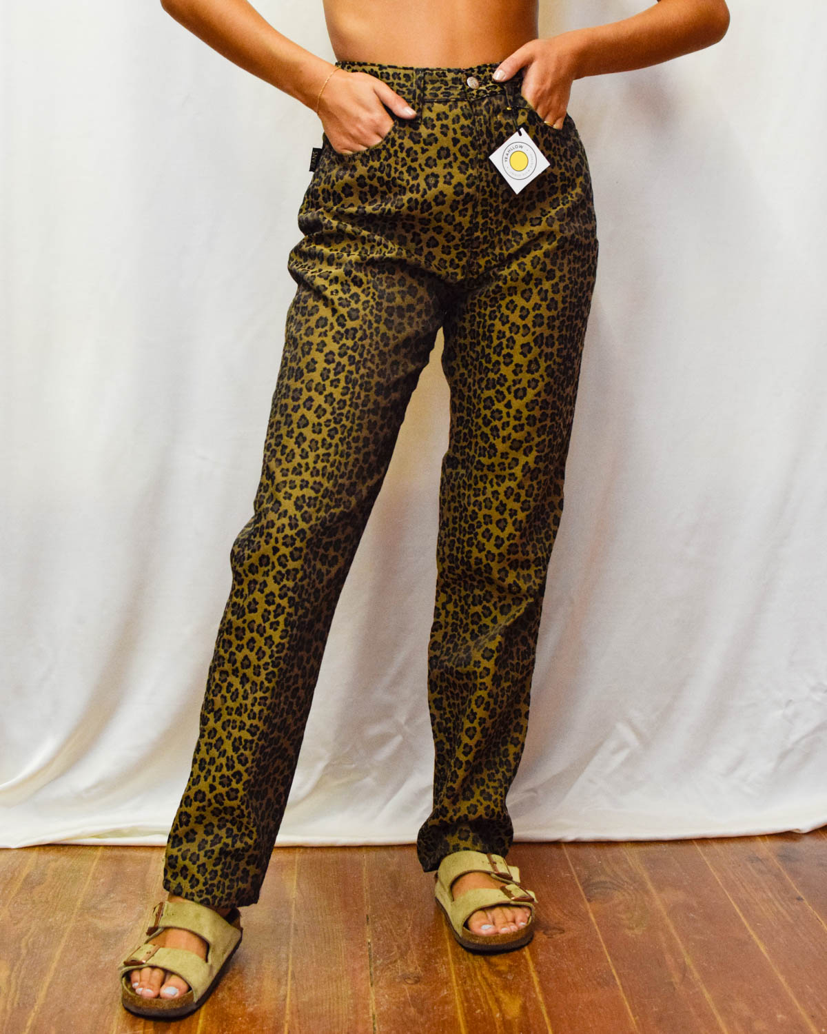 Fendi Pantalon taille haute original à motif léopard vintage - 38