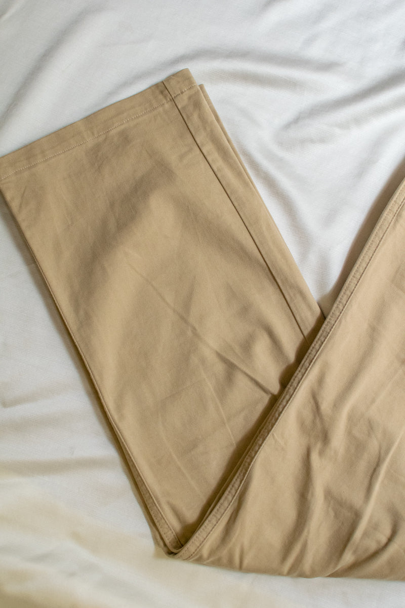 Burberry Original Classic Beige Trousers - with Cotton