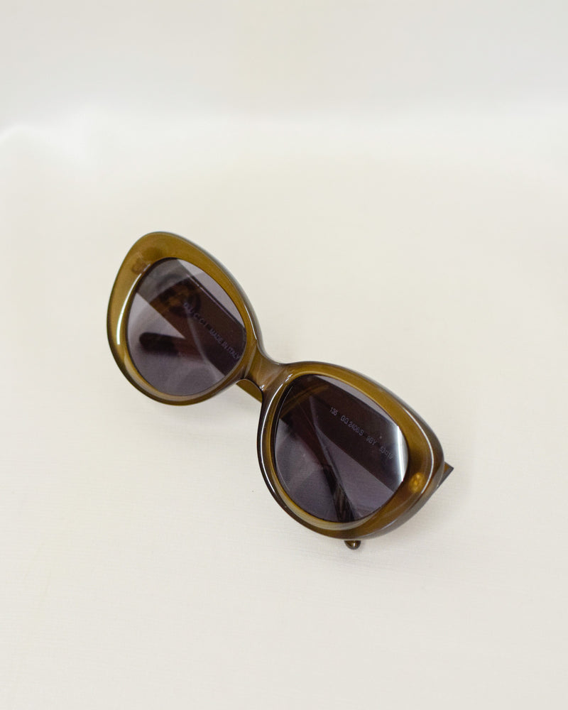 Gucci Vintage Olive Green Sunglasses 90's - with box