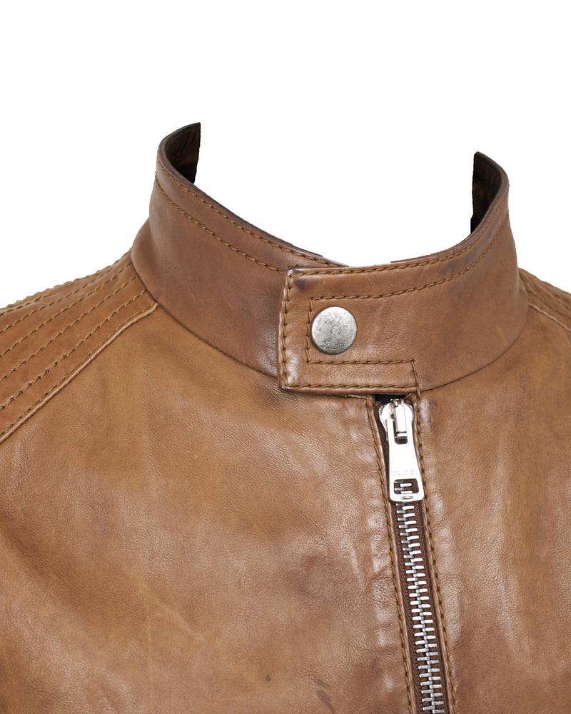 Gucci Brown Leather Jacket