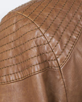 Jaqueta de couro marrom Gucci 