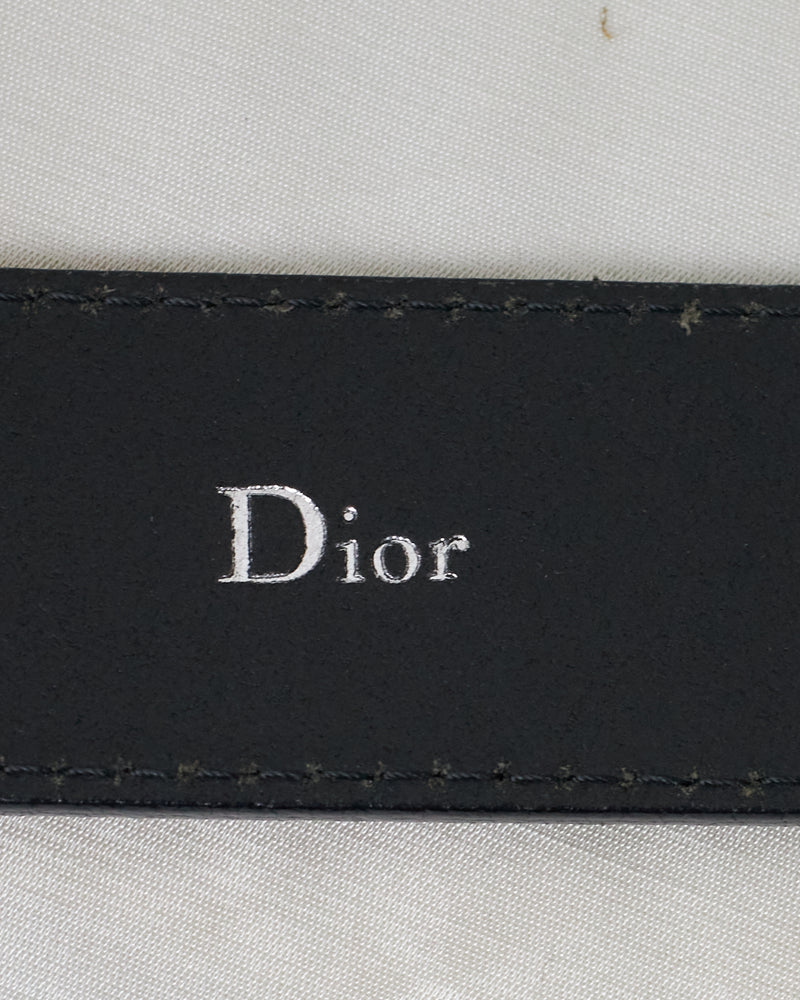 Cinto de couro preto Dior Homme 