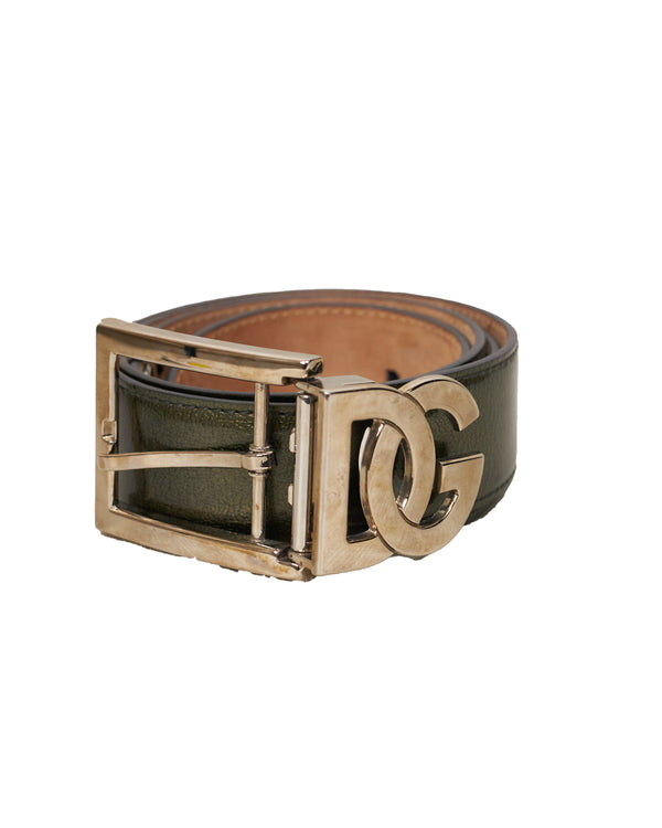 Dolce&Gabbana Green Shiny Belt