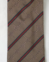 Gucci Striped Monogram Tie